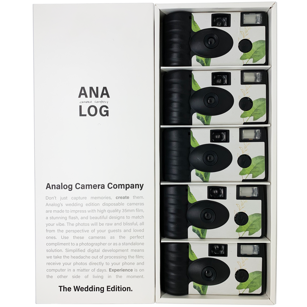 Box of 5 Analog Wedding Edition disposable cameras