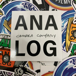 analog camera company white logo